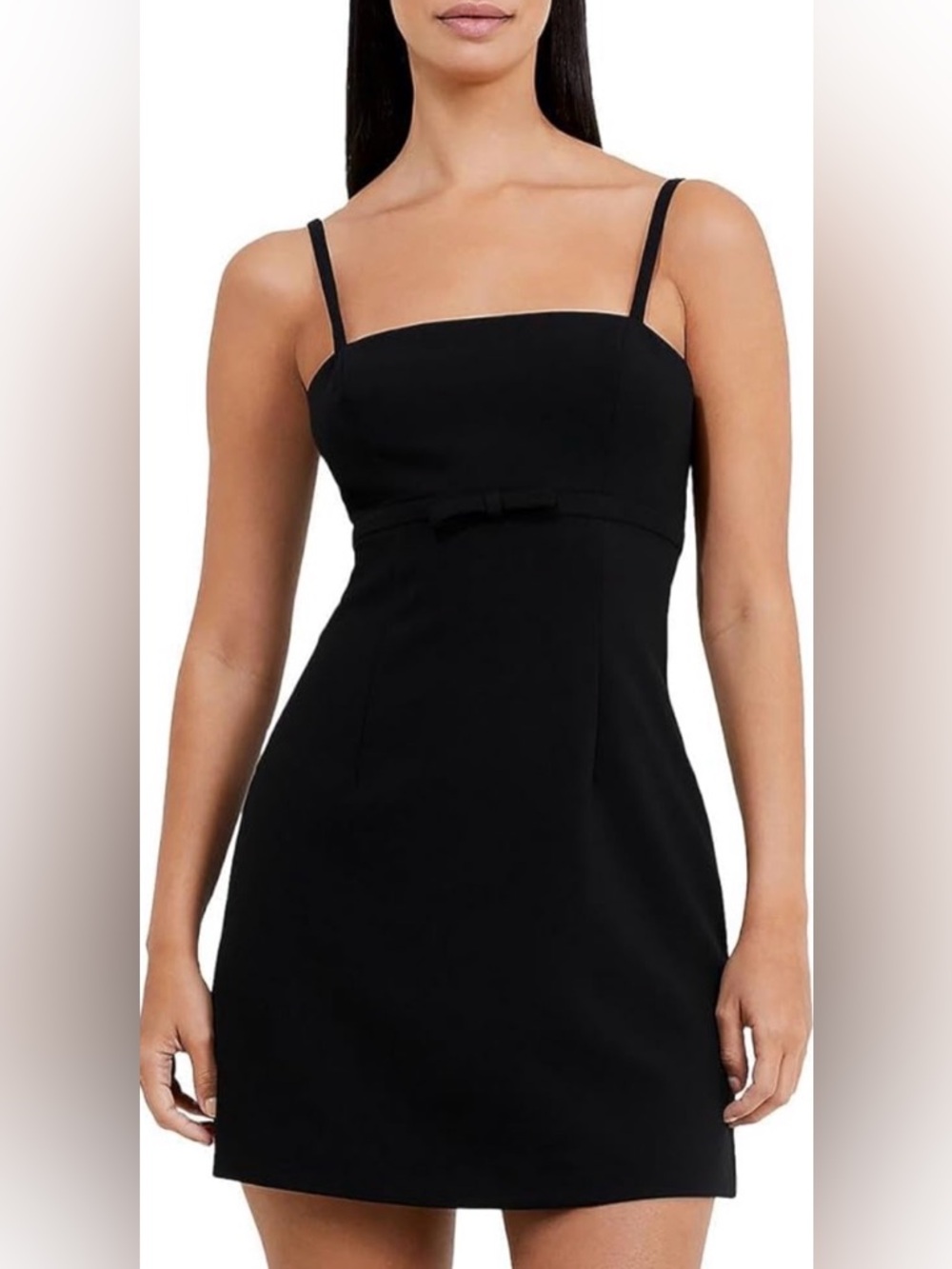 French Connection Womens Ruth Bow Short Mini Dress
